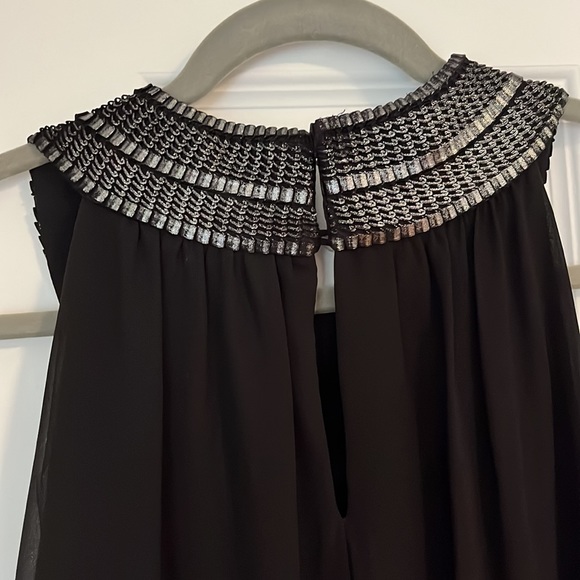 SLNY Sleeveless Black and Silver Dress - Picture 3 of 3